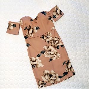 Floral Off the Shoulder Dress- Charlotte Russe